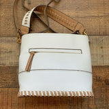 Jessica Simpson White Bucket Crossbody Handbag