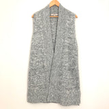 LOFT Heathered Grey Long Sleeveless Sweater with Pockets- Size XS/S