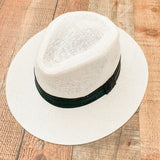 No Brand White Paper Hat With Black Belt