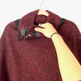 Mad Style Red Buckle Shawl- Size OS
