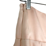 Milly Light Pink Silk Satin Tiered Ruffle Skirt- Size 0