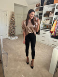 Allison Joy Rose Gold Sequins Top- Size S