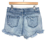 No Brand Distressed Button up Jean Shorts- Size L