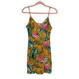 Superdown Mustard Yellow/Floral Print Open Back Dress NWT- Size S