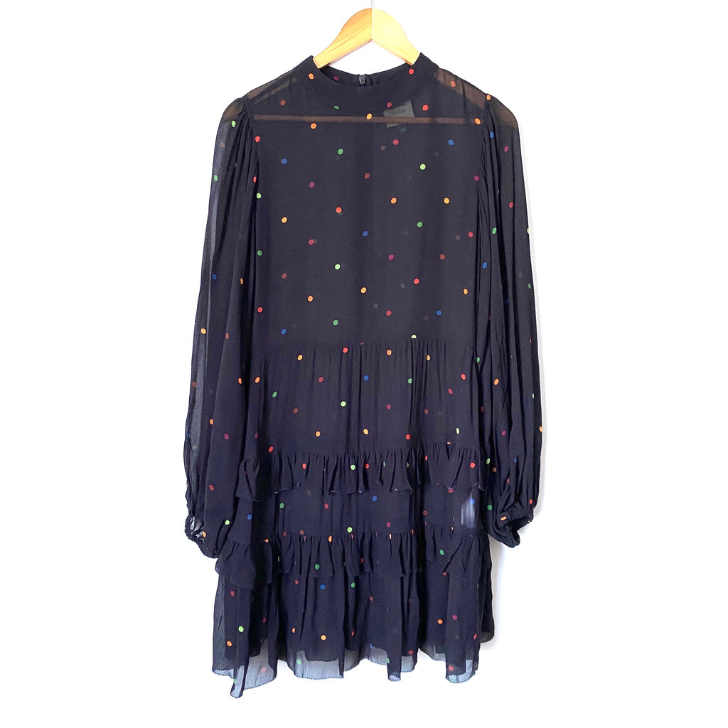 Farm Rio Black Polka Dot Sheer (no slip) Dress- Size XS The Saved Collection Farm Rio Black Polka Dot Sheer (no slip) Dress- Size XS The Saved Collection