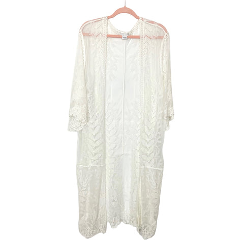 Sole Society Lace Kimono/Cover Up- One Size