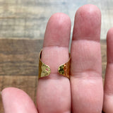 No Brand Hammered Gold Geode Cuff Ring- Size 7/8