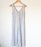 BP Striped Button Detail Jumpsuit- Size XXS