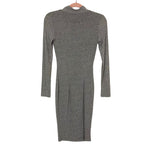 No Brand Grey Mock Neck Cutout Bodycon Dress- Size XS