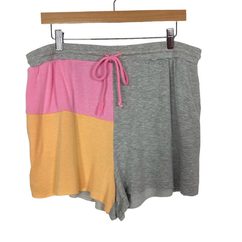 Colsie Gray/Pink/Peach Colorblock  Lounge Shorts- Size XL (we have matching sweatshirt)