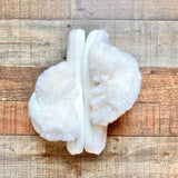 Halluci Cream Faux Fur Indoor/Outdoor Slippers- Size 40/41 (US 9/10, BRAND NEW CONDITION)