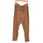 Amaryllis Light Brown Paperbag Waist Pants- Size XL (sold out online, Inseam 28”)