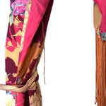 Muche Muchette Floral Print Fringe Trim Kimono- One Size (see notes)