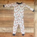 Burt's Bees Kids White with Reindeer Pajama Set- Size 2T