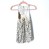 Listicle Cream Animal Print Racerback Tank NWT- Size S (Jana)