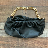 No Brand Faux Leather with Gold Chain Handbag (LIKE NEW)