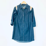 Express Cold Shoulder Button Up Dress- Size M