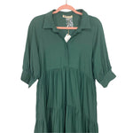 La'Ven Forest Green Shirt Dress NWT- Size S