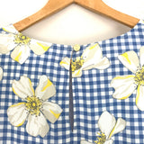 Draper James Blue Checkered Floral Dress NWT- Size 0