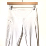 Lululemon White Legging with Side Pocket and Small Breathable Holes- Size 6 (Inseam 23.5")