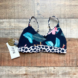 Malai Animal Print/Tropical Reversible Padded Bikini Top NWT- Size S (we have matching bottom)