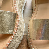 Soda Gold Espadrille Platform Sandals- Size 8.5 (see notes)