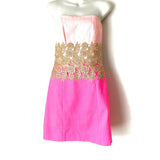 Lilly Pulitzer Pink and Gold “Kade Pink Tropics” Dress NWT- Size 4