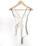 Double Zero White Thong Bodysuit - Size S