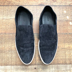 Vince Navy Blue Suede Like Slip On Shoe- Size 9