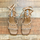 Steve Madden Beige Studded Strappy Sandals- Size 8.5