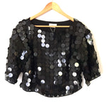 Lovers + Friends Black Sequin Blouse NWT- Size S