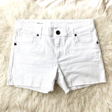 Kut from the Kloth White Gidget Fray Denim Shorts- Size 4