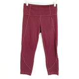 Athleta Maroon Crop Pants- Size S (Inseam 19.5”)