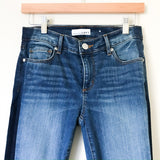 LOFT Modern Skinny Jeans with Side Stripe and Raw Hem- Size 2 (Inseam 26")