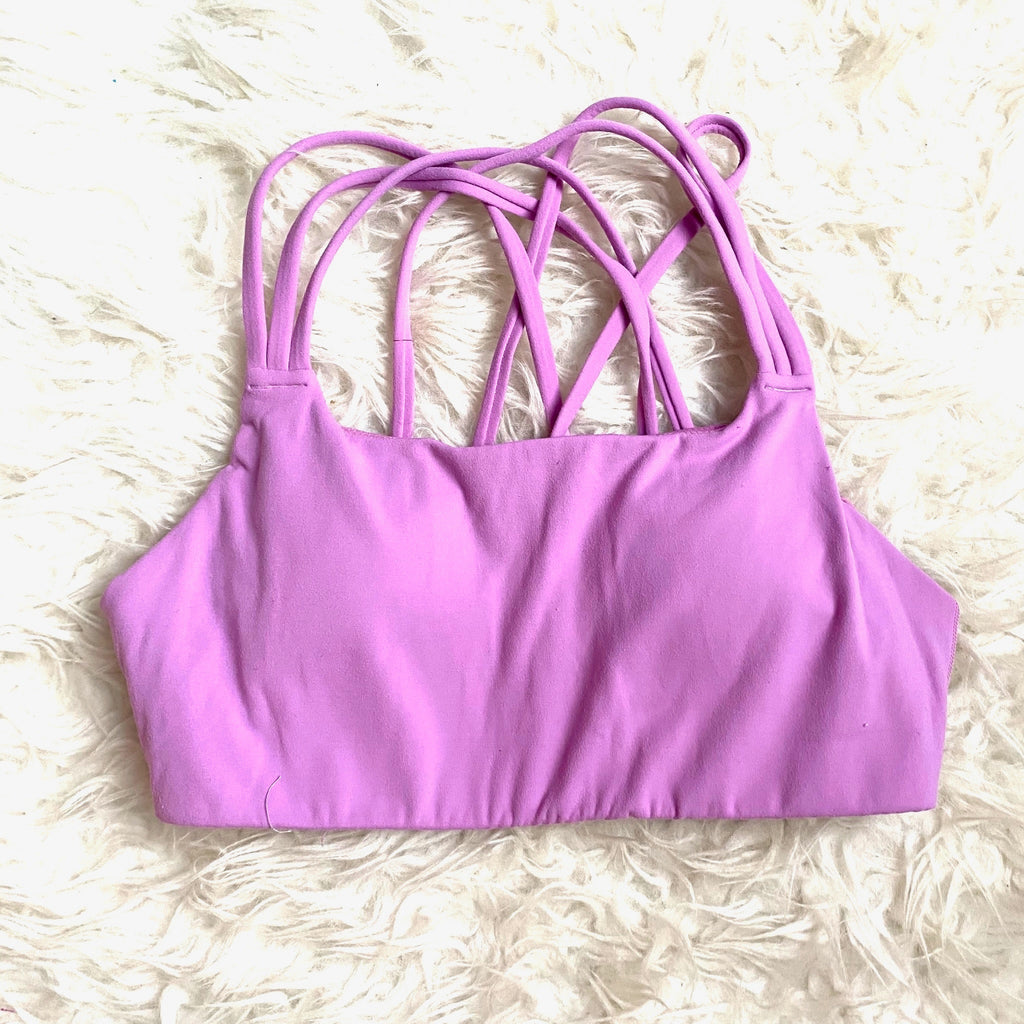 Athleta Purple Strappy Back Sports Bra- Size S – The Saved Collection