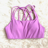 Athleta Purple Strappy Back Sports Bra- Size S