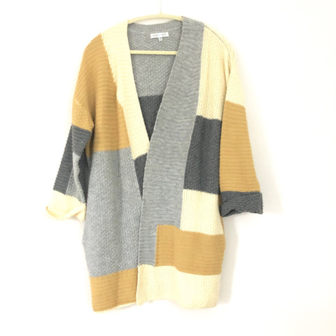 Woven Heart Open Front Cardigan- Size XS