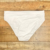 Meet Curve White Open Knit Overlay Bikini Bottoms- Size XL (we have matching top)