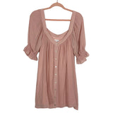 Lovers + Friends Baby Pink Button Front Ferren Mini Dress- Size S (sold out online, see notes)