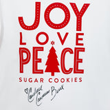 Dayspring Candace Collection Joy Love Peace Sugar Cookies Cotton AUTOGRAPHED Long Sleeve Top NWT- Size M