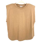 Good American Taupe Strong Shoulder Padded Tank NWT- Size 4