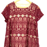 Love Fire Wine Lace Dress- Size L