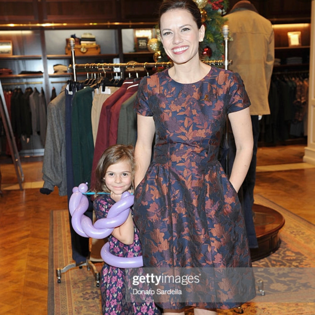 Brooks Brothers Navy Blue Jacquard Floral Dress- Size 0 – The Saved  Collection