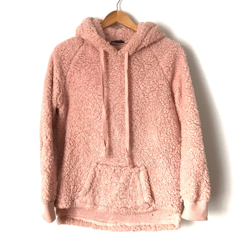 Staccato Pink Sherpa Hooded Pullover- Size S