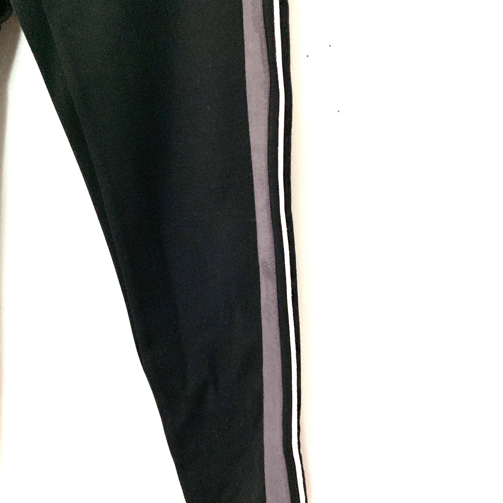 M&S Collection Black Leggings with Side Stripes- Size 4 – The