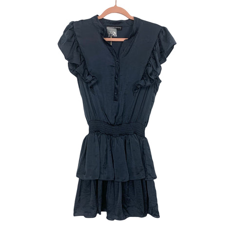 In The Beginning Navy Smocked Waist Dress NWT- Size M