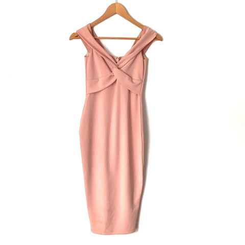 Nookie Blush Pink Off The Shoulder Dress- Size S (see notes)