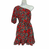 Shein Roses One Shoulder Belted Dress- Size S (US 4)