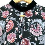 LOFT Floral Ruffle Sleeve Blouse- Size XS