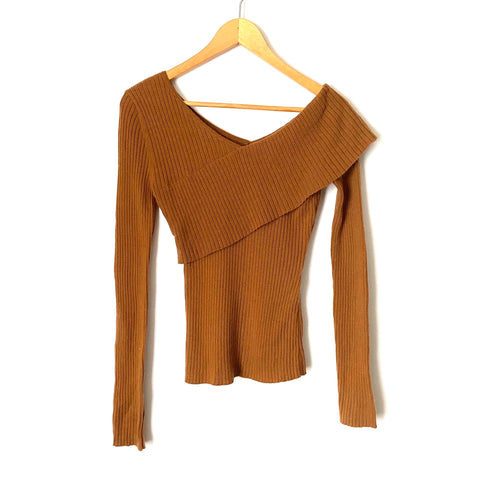 Lovers + Friends Brown Ribbed Sweater- Size S